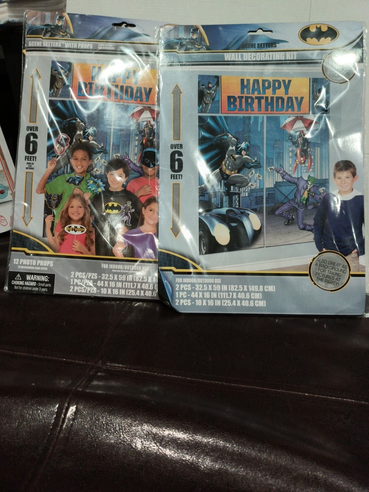 Batman DC Comics Superhero Kids Birthday Party Scene & Wall Decorating Kit New