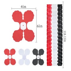 Red Black White Party Decorations-Graduation Hanging Streamers 4 Leaf Clover …
