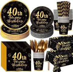 Stylish 452 Pcs 40th Birthday Party Supplies: All-in-One Celebration Kit