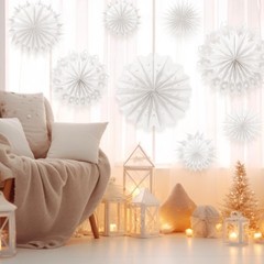 18 Pcs Large 3D Paper Snowflakes – Winter Hanging Decor for Home & Party