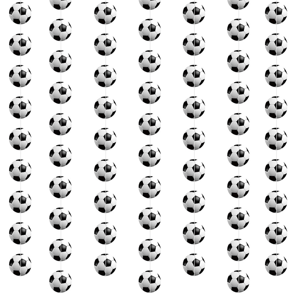 4 Pack Soccer Ball Garland, 2.36 Inches Football Paper Cutout Hanging Garland…