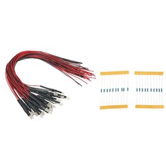 20*LED Light Strip Warm Light With Cable 20*Resistor AC Or DC Compatible