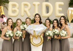 Gold Glitter Ring Balloon Bachelorette Party Decorations Bridal Shower Balloons