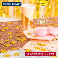 MOWO Glitter Five Stars Confetti Wedding Party Decor and Table Decor, 1.2» in D