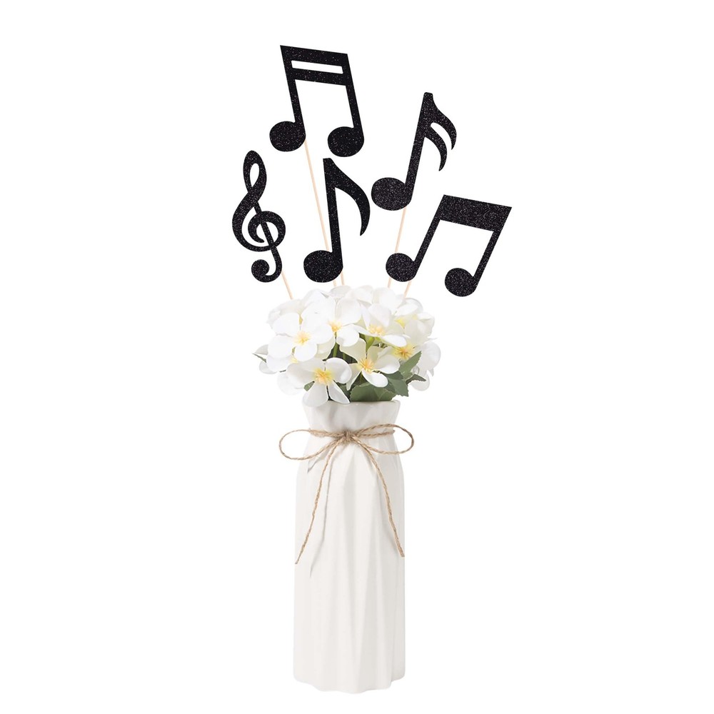 Music Notes Centerpieces 10 PCS Black Party Decorations for Music Theme Event
