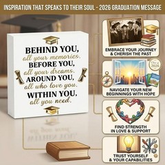 Graduation Decorations 2026 College Graduation Gifts Her for Him Quote Wood Box
