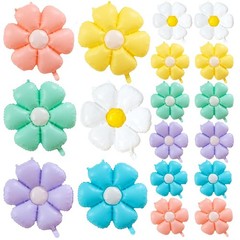 18pcs Daisy BalloonsColorful Flower Balloons Daisy Birthday Party Decorations…