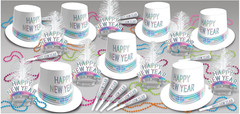 Razzle Dazzle Assortment for 50 People – New Year’S Eve Party Kit with White Hi-