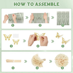Sage Green Birthday Decorations for Women Girls, Green Sand Gold Confetti Metall