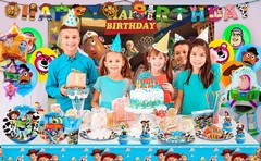 Toy Story Party Decoration Tableware Supplies Set Napkin Balloon Plates Backdrop