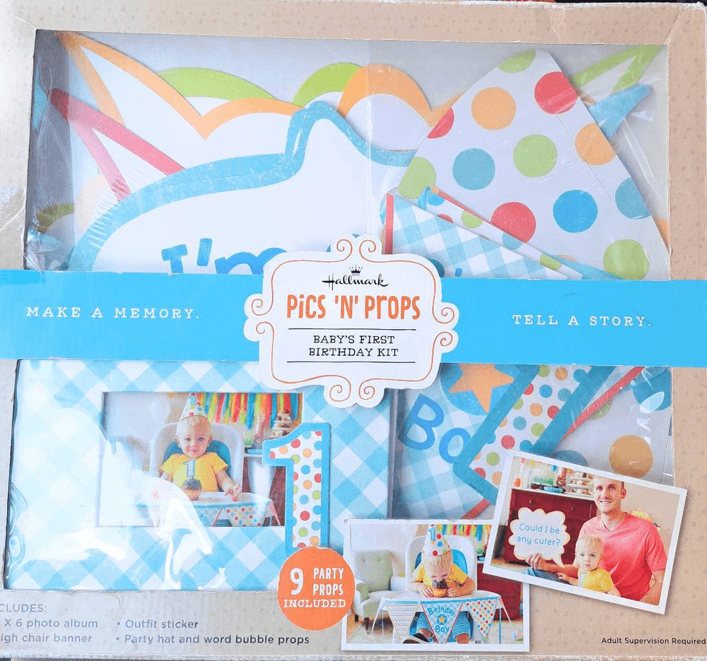 Baby Boy 1st Birthday Kit Hallmark Decorations Props