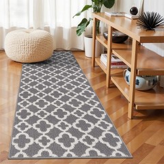 U’Artlines Runner Rug for Hallway 2×6feet Non Slip Kitchen 2′ x 6′, Grey
