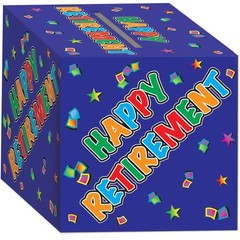 Retirement Card Box Party Accessory (1 count) (1/Pkg) 12″ x 12″, Multicolored