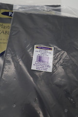 Lot of 3 Black Plastic Tablecloth 54″x108″ Rectangle Party Halloween