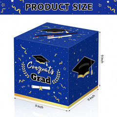 Graduation Decorations 2026 Blue Graduation Card Box Graduation Party Decoration