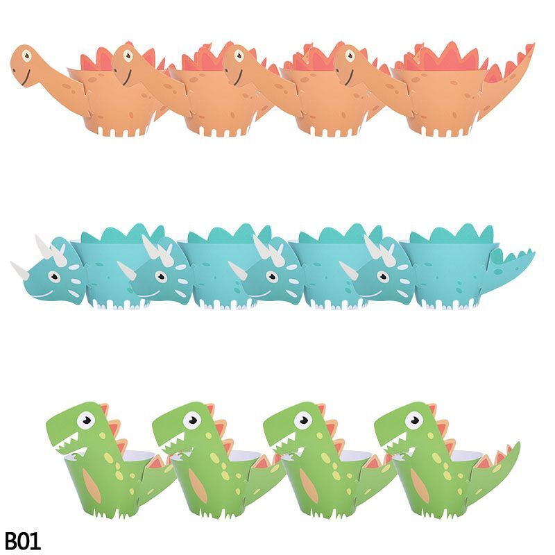 12pcs Cartoon Animal Fox Deer Monkey Cupcake Wrapper Birthday Party Supplies NEW