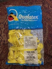 5” Round Yellow Qualatex Balloons, 100ct