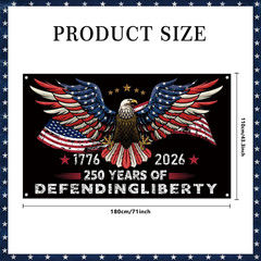 250Th Anniversary Banner American 1776-2026 Backdrop 250 Year Patriotic Banner 4