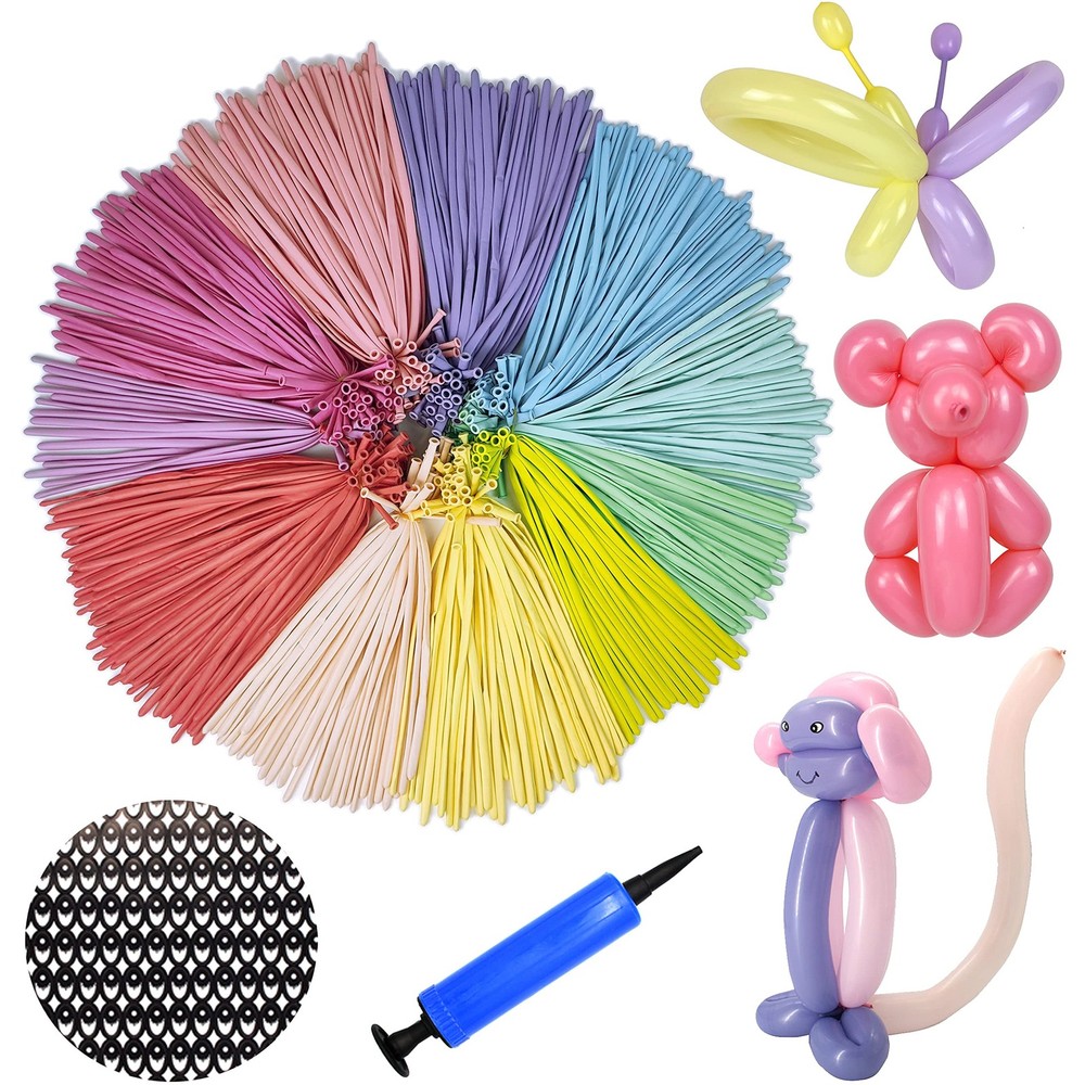100Pcs 260 Balloons qualatex with 1 Hand Balloon Pump Kit Professional Premi