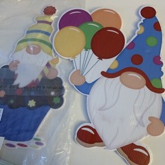 Pixpy 6 Pieces Happy Birthday Gnomes Yard Signs Birthday Party Lawn Decoration