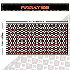 3 Pack Plastic Table Cover Disposable Tablecloth for Playing Cards, 54×108 Inch