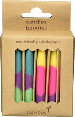 Eco-Friendly Birthday Candles, Tie Dye (12-Count)