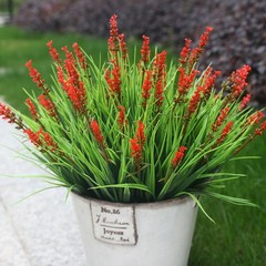 alyptus Artificial Flowers Outdoor 12 Bundles Fake Plants Large, Red