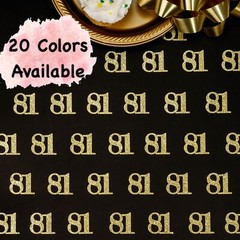 81st Birthday Decorations Glitter Confetti Age Number Party Favors (SET of 50)