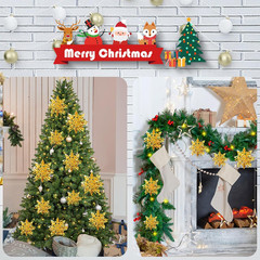 3D Snowflake Hanging Decorations 18 Pack 3 Size Gold Color Paper Snowflake Hangi
