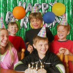 3 Pack Green Backdrop Tinsel Curtain Party Streamers 4.72 ft x 9.44 ft,