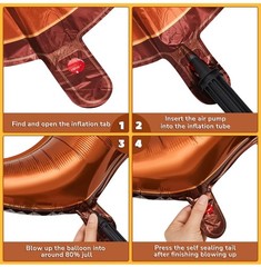 16 Pcs Western Party Balloons – Horse, Cow, Cowgirl Boot, Cowboy Hat Foil