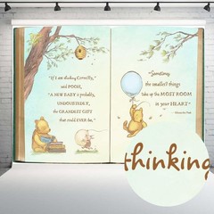Classic Winnie Pooh Baby Shower Backdrop 8x6ft – Vintage Boy Decor Banner