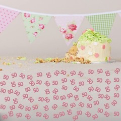 Set of 100 Number 50 Confetti, Pink Glitter 50 Paper Scatter, 50th Birthday Part