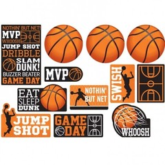 Nothin But Net Basketball Cutouts Paper 12 Per Pack 8.5″, 10.5″ and 13″ Supplies