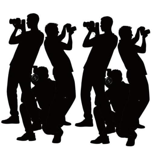 Paparazzi Backdrop Photo Props, Hollywood Theme Party Decorations, 2-piece set