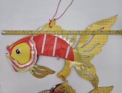 Chinese New Year Lantern Decorations PAIR ~ Fish Lanterns & Pineapple LARGE