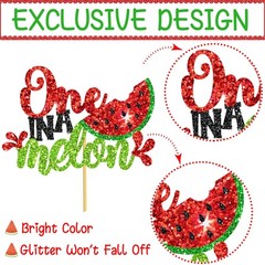 One In A Melon 1st Birthday Centerpiece Sticks Watermelon Party Decorations