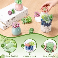 WOHSEROM 12 Pack Realistic Flocked 1-3 inches, As Shown in the Picture
