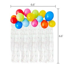 Rainbow Balloon Garland and Fringe Kit, 18 Pieces,