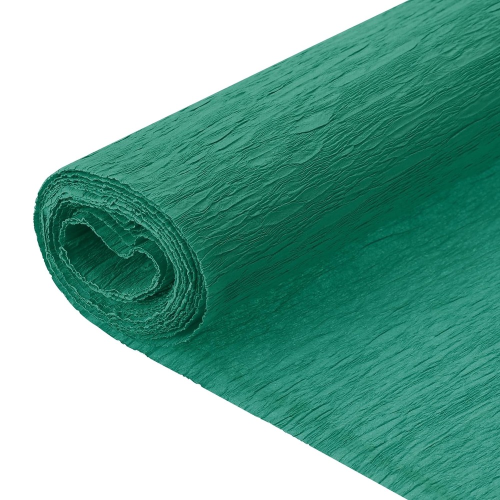 2 Pack Black Green Crepe Paper Roll 7.9ft Long 20 inch Wide for Party Decor