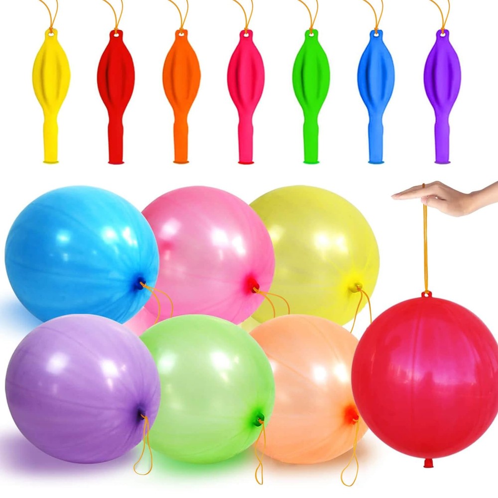 30Pcs Punch Balloons, Thickened Neon Punching Balloon Heavy Duty Party Favors…