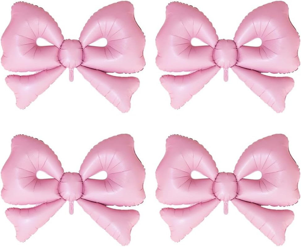 50 Inch Giant Pink Bow Balloons Large Bow Ballons Pastel Pink Girl Bows Themed P