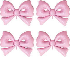 50 Inch Giant Pink Bow Balloons Large Bow Ballons Pastel Pink Girl Bows Themed P