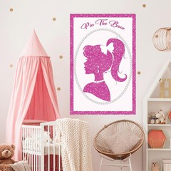 Pink Birthday Party Decorations Girls Princess Games Pin The Bow