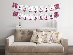 Elegant Eid Mubarak Banner – Ramadan Indoor Decor 2026, Perfect for Wall Display