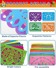 36 FT Mexican Fiesta Flags – Versatile Indoor/Outdoor Decorations for Parties