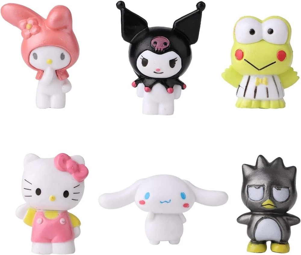6 Pack Cute Lovely Characters Figurines for Kids Birthday Party Supplies Anime