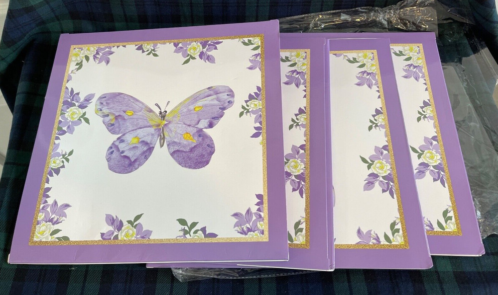 Purple Butterfly Baby Shower Boxes Decorations 4 Purple Boxes with BABY Letters