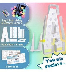 Colorful 4FT Light Up Letters, 18 Colors, Remote Control Alphabet Sign for “ A “