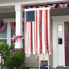 Versatile Rag American Flag Banner – 4 x 2.3 Ft for Indoor and Outdoor Decor